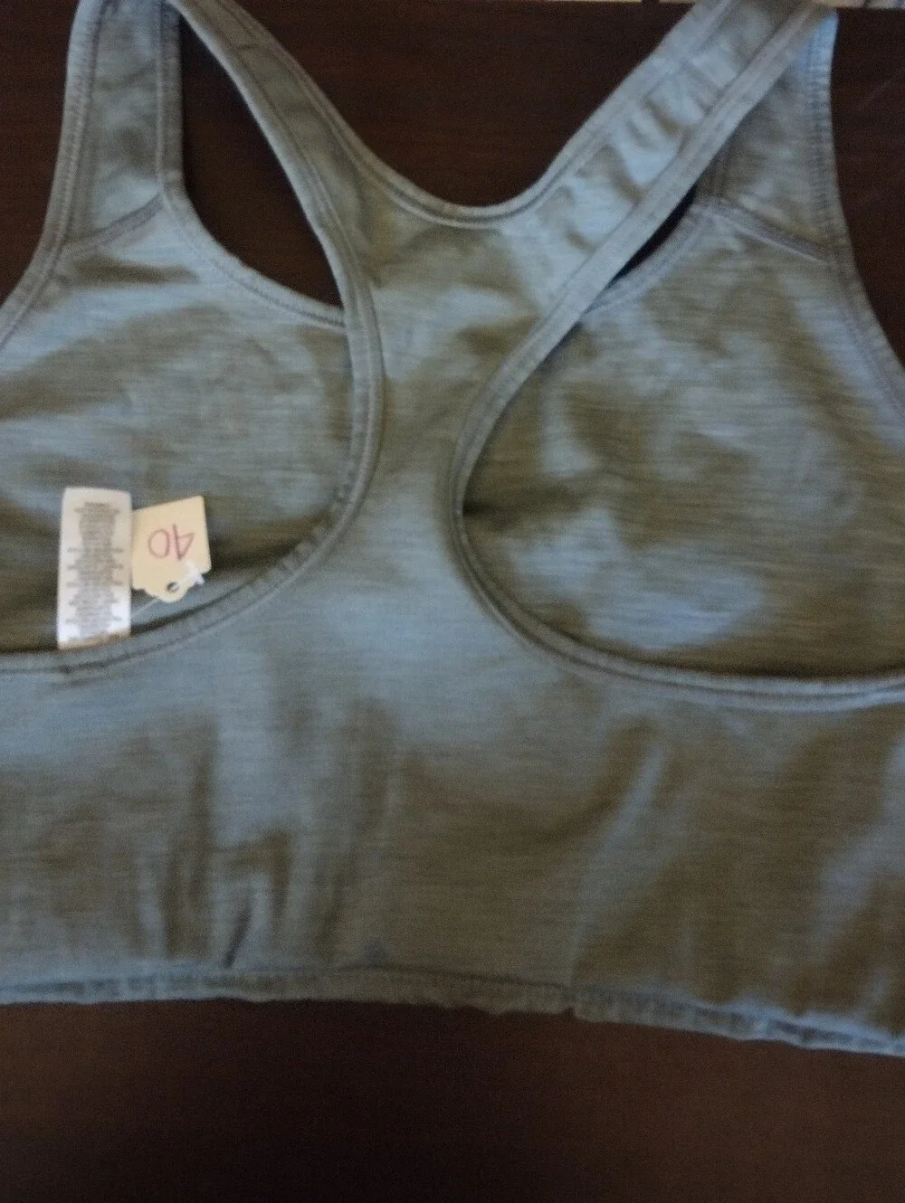 NWOT Nike Gray Racerback Sports Bra with Swoosh XL
